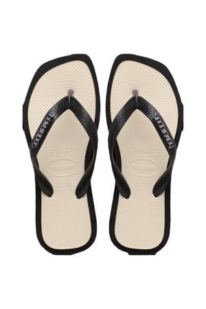 Top Square Fusion teenslippers zwart