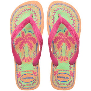 Top Summer Vibes teenslippers roze/groen