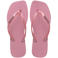 Havaianas Slim Square metallic teenslippers met logo roze