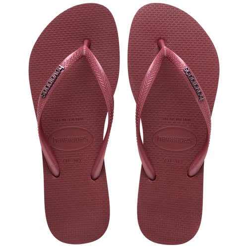 Havaianas Slim Logo Metallic teenslippers aubergine