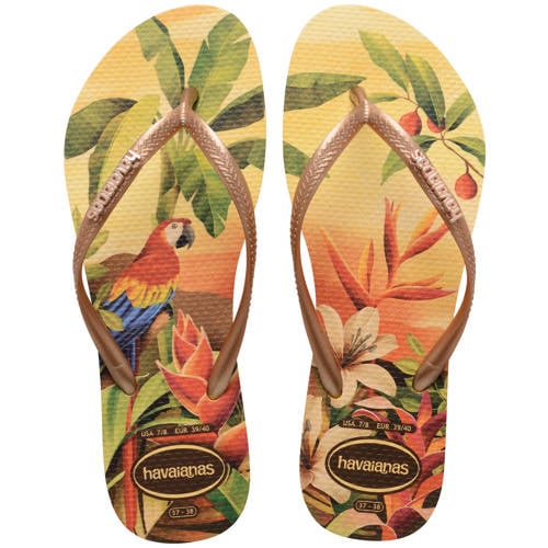 Havaianas Slim Tropical teenslippers geel