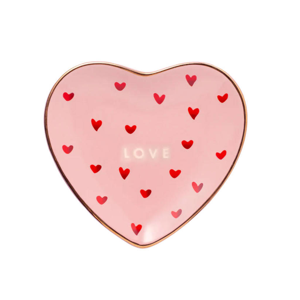 Vondels hartjes bord LOVE (14 cm)