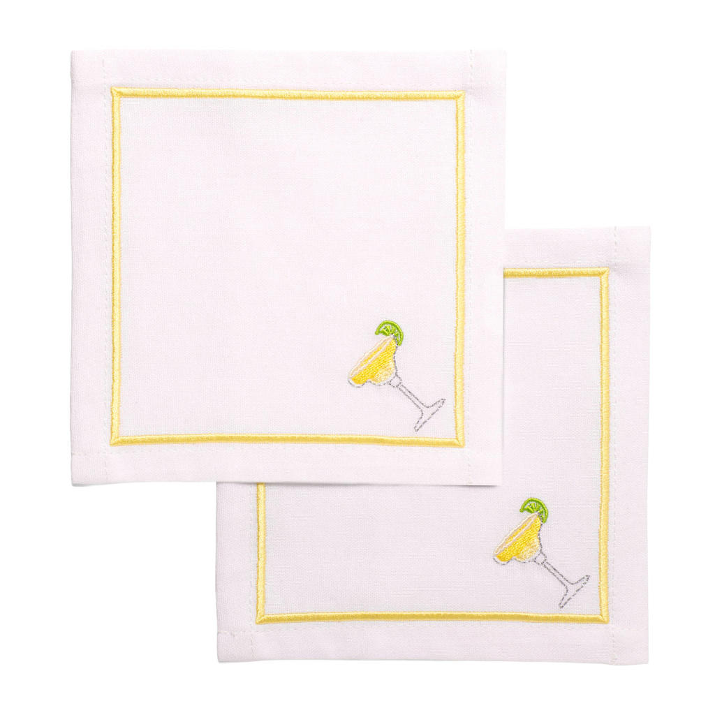 Vondels cocktail servet margarita white (set van 2)