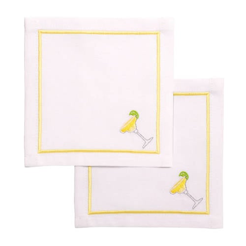 Vondels cocktail servet margarita white (set van 2) afbeelding