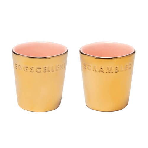 Vondels eierdopjes roze/goud afbeelding