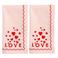 Vondels servet LOVE soft pink (set van 2)