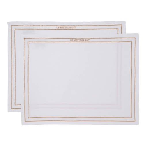 Vondels placemat LE RESTAURANT (set van 2) afbeelding