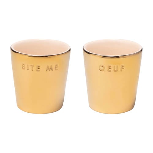 Vondels eierdopjes crème/goud afbeelding