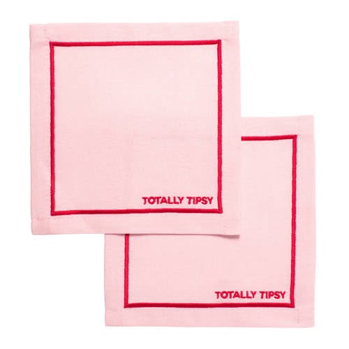Vondels cocktail servet totally tipsy pink (set van 2) afbeelding