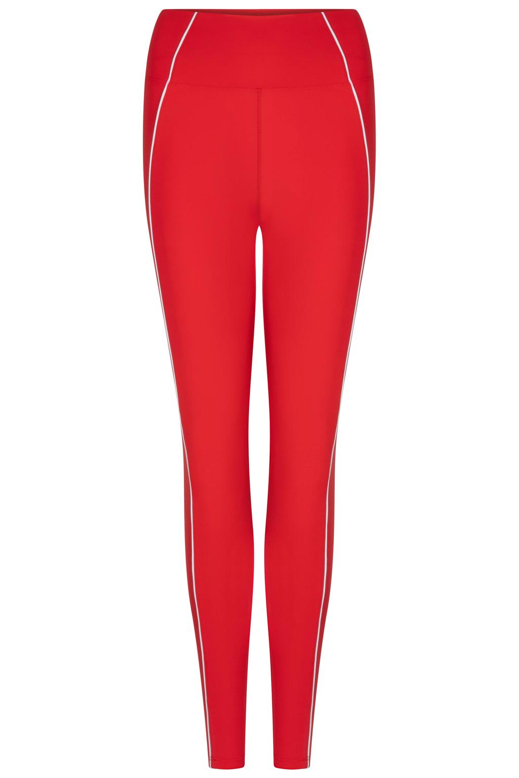 Rode dames The Lola Club sportlegging Alma van nylon met slim fit en regular waist