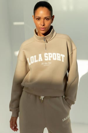 sweater Jayla Half Zip zand