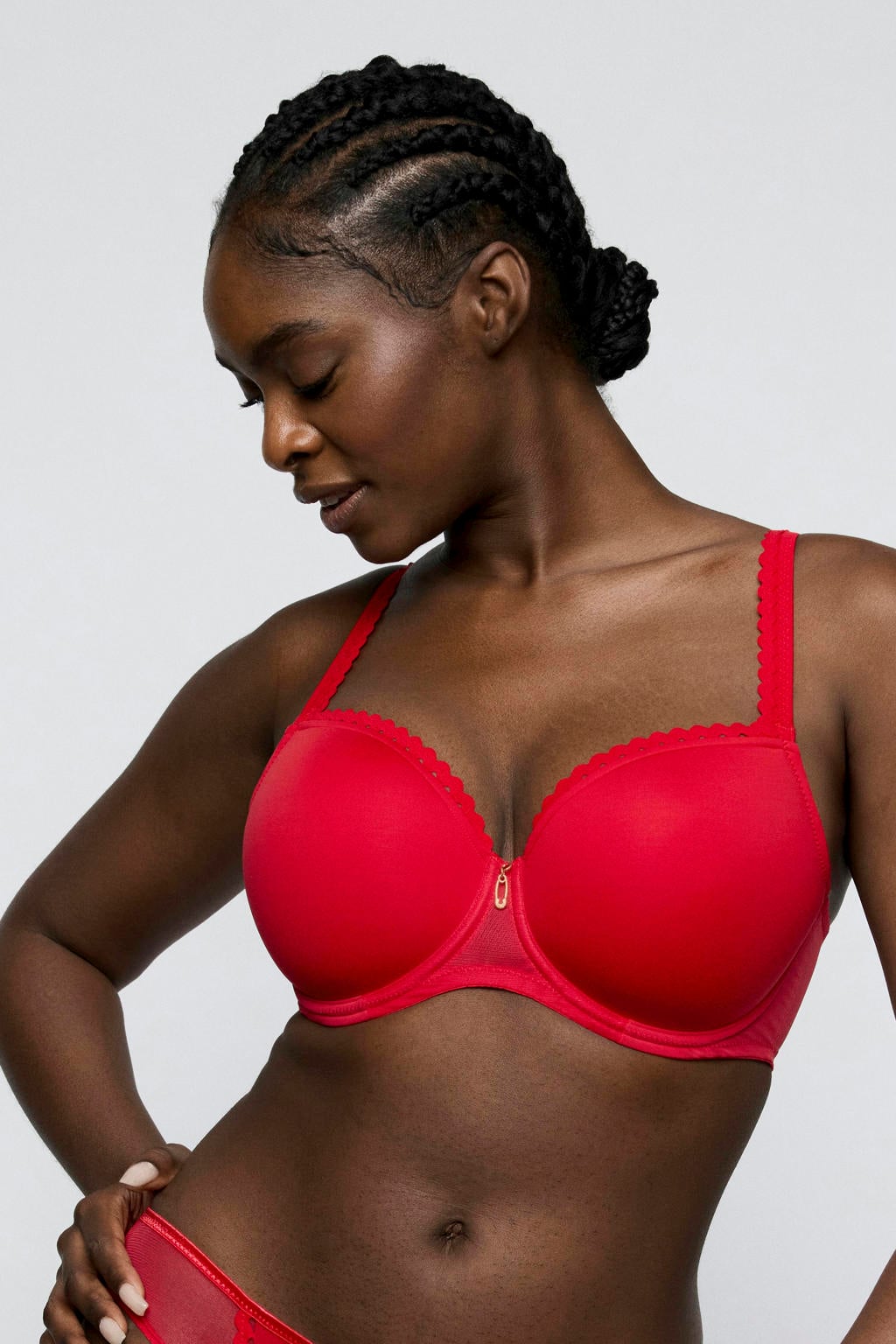 PrimaDonna Twist Wowgirl voorgevormde T-shirt-bh met beugel - rood