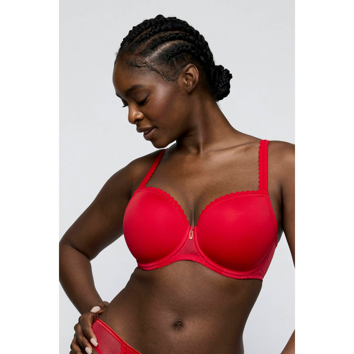 PrimaDonna Twist Wowgirl voorgevormde T-shirt-bh met beugel rood