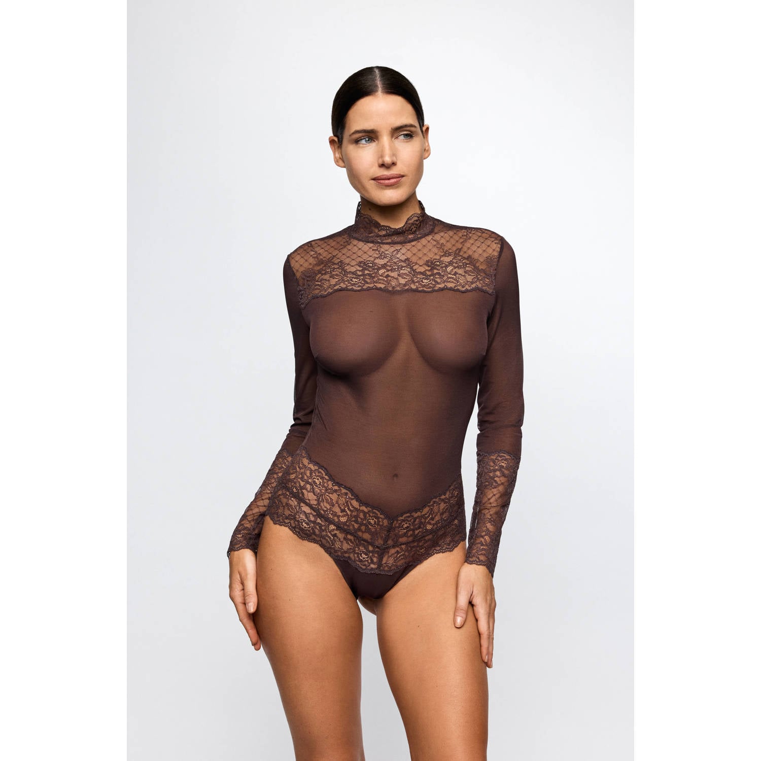 Marie Jo Musea body met col donkerbruin