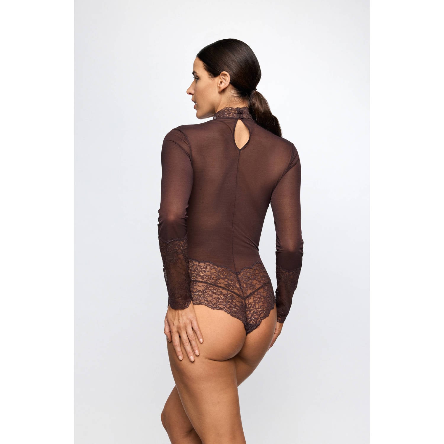Marie Jo Musea body met col donkerbruin