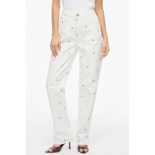 VILA high waist straight leg jeans wit afbeelding