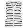 VILA gestreepte gilet wit gebreid