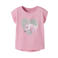 NAME IT MINI T-shirt met glitter roze