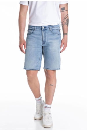 denim straight short lichtblauw