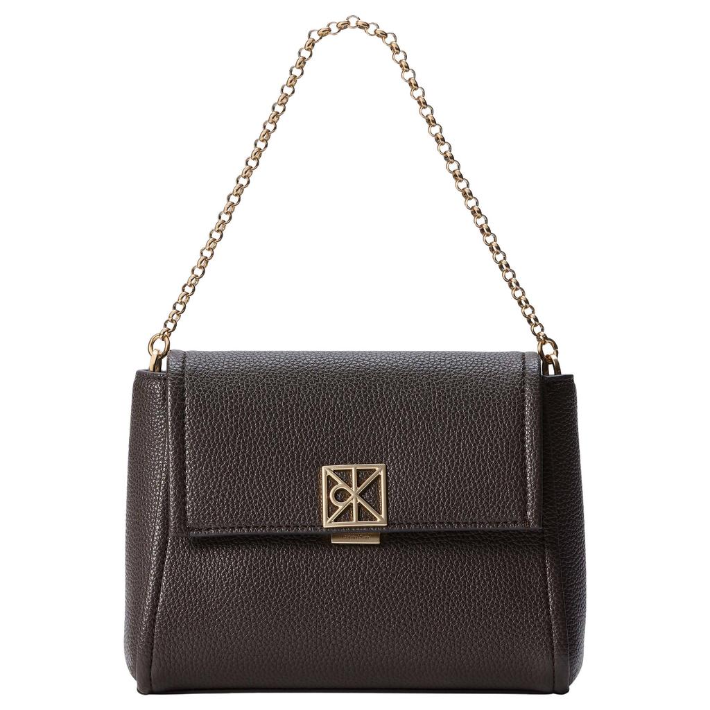 Calvin Klein crossbody tas Emblem donkerbruin