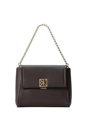 crossbody tas Emblem donkerbruin