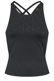 thumbnail: Zwarte dames ONLY PLAY Onppoppy sporttop van polyester met ronde hals