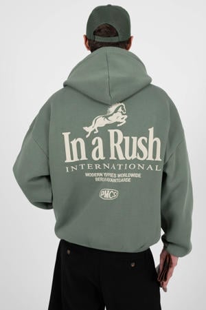 hoodie met backprint groen