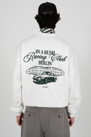 sweater met backprint wit
