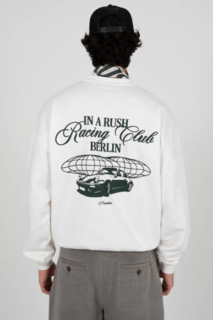 sweater met backprint wit