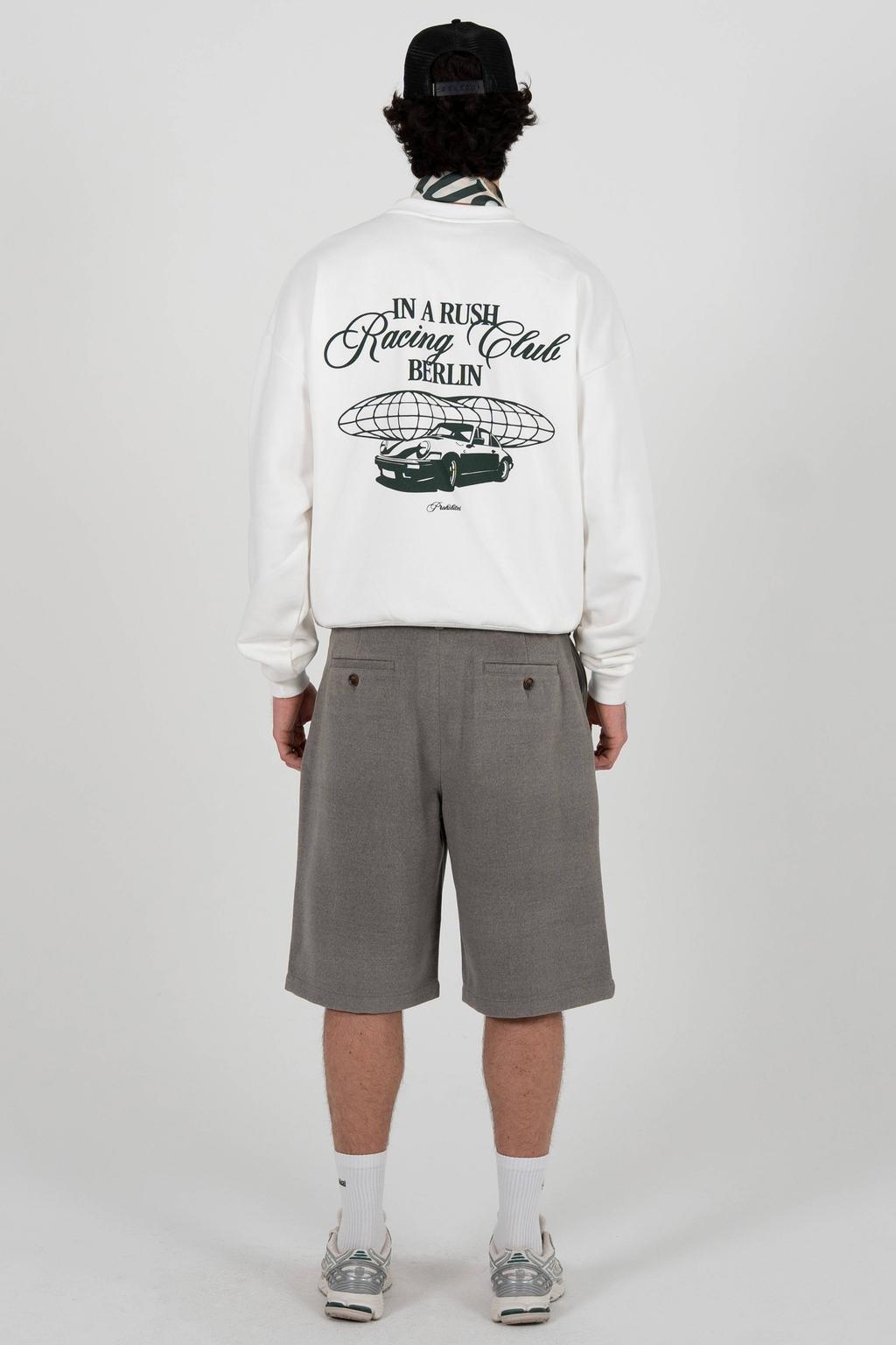 Prohibited sweater met backprint wit