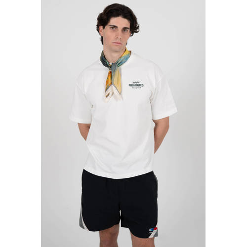 Prohibited oversized T-shirt met backprint wit afbeelding