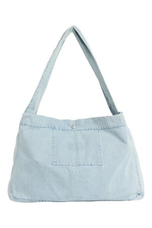 denim shopper blauw