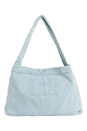 denim shopper blauw