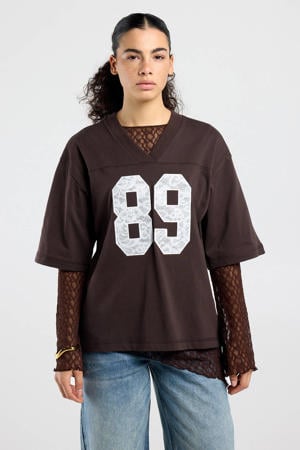 T-shirt donkerbruin