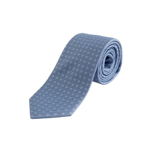 WE Fashion stropdas met all over print blauw afbeelding