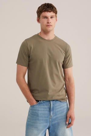 slim T-shirt groen