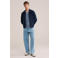 WE Fashion slim T-shirt blauw
