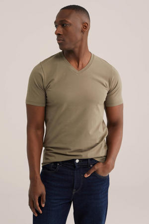 slim T-shirt groen