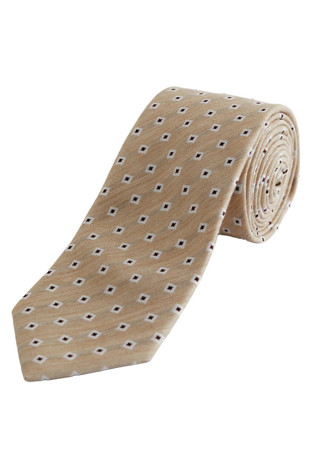 WE Fashion stropdas met all over print zand