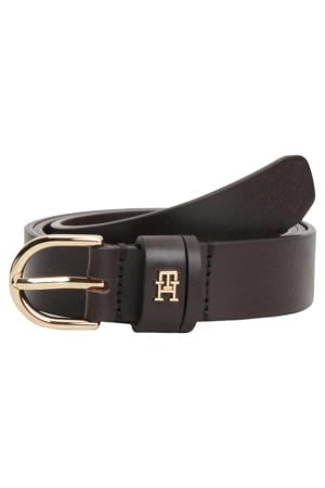 leren riem Essential Effortless donkerbruin