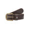 Tommy Jeans leren riem TJM Otis donkebruin