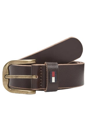 leren riem TJM Otis donkebruin