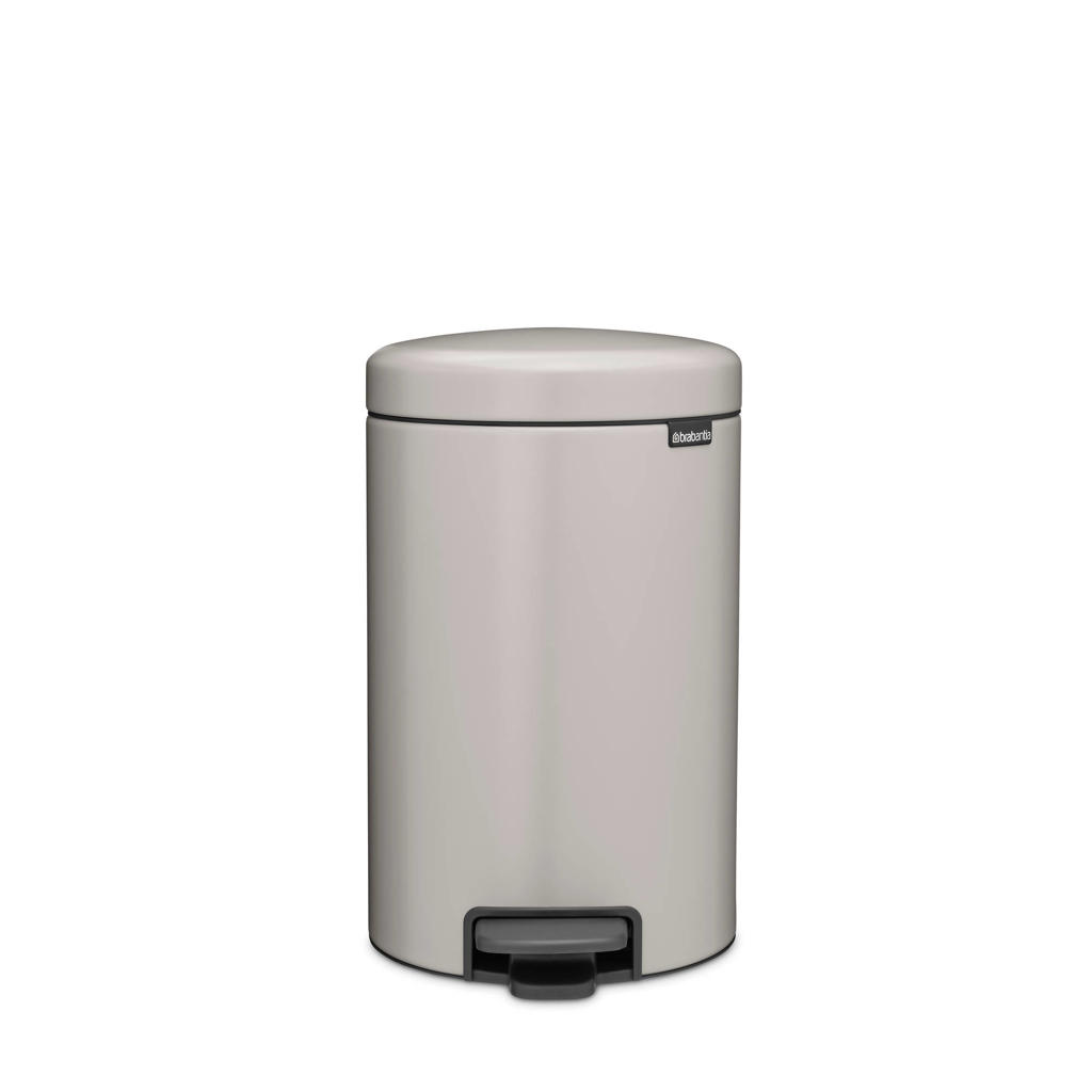 Brabantia Brabantia NewIcon Pedaalemmer, 12 liter, kunststof binnenemmer - Soft Grey