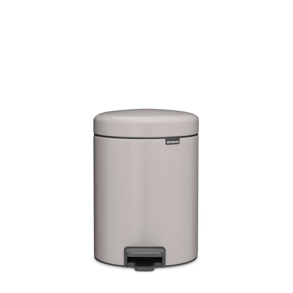 Brabantia Brabantia NewIcon Pedaalemmer, 5 liter, kunststof binnenemmer - Soft Grey