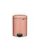 Brabantia Brabantia NewIcon Pedaalemmer, 5 liter, kunststof binnenemmer - Warm Copper
