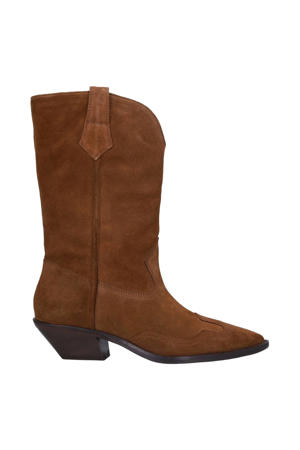 suède cowboylaarzen cognac