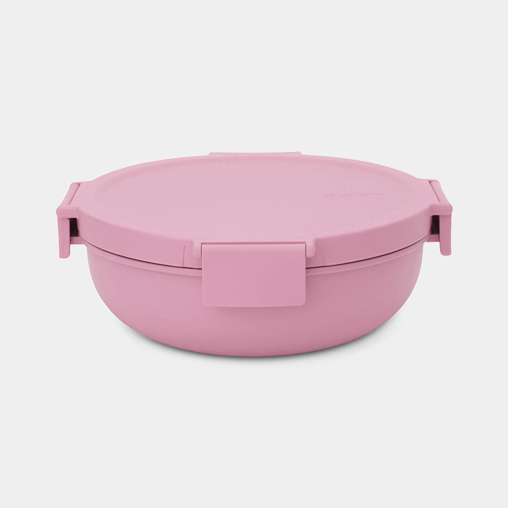 Brabantia Make & Take salade lunchbox 1,3 liter, kunststof - Lilac Pink