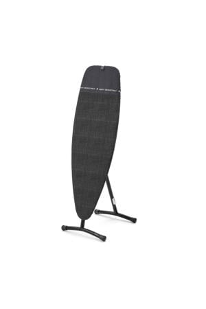 Strijkplank en stoombord D, 135x45 cm Denim Black met hittebestendige parkeerplaats