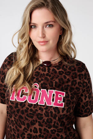 T-shirt met panterprint