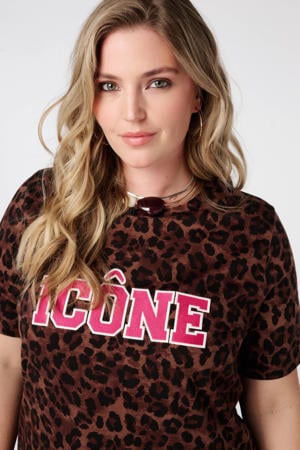 T-shirt met panterprint